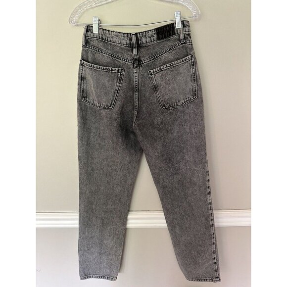 River Island Black Acid Wash Button‎ Up Tapered Women’s Jeans Size 10 - Picture 4 of 6